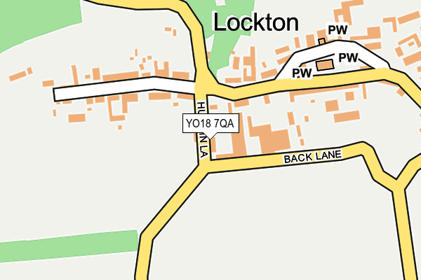 YO18 7QA map - OS OpenMap – Local (Ordnance Survey)