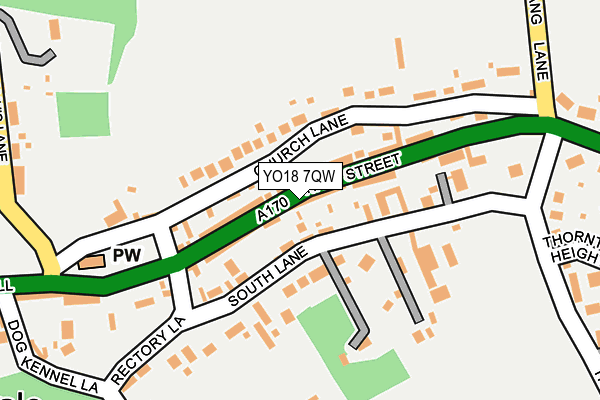 YO18 7QW map - OS OpenMap – Local (Ordnance Survey)