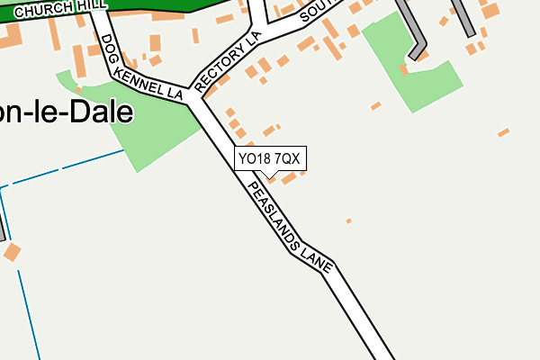 YO18 7QX map - OS OpenMap – Local (Ordnance Survey)