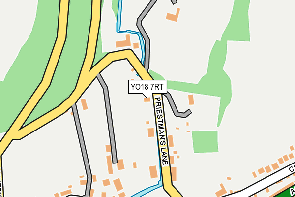 YO18 7RT map - OS OpenMap – Local (Ordnance Survey)
