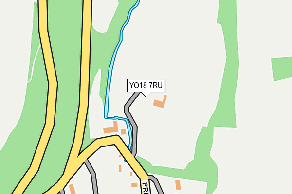 YO18 7RU map - OS OpenMap – Local (Ordnance Survey)