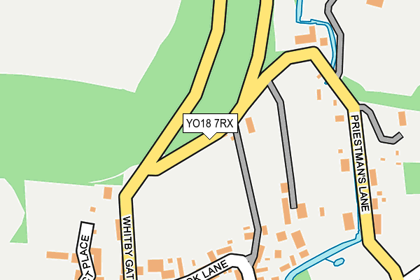 YO18 7RX map - OS OpenMap – Local (Ordnance Survey)