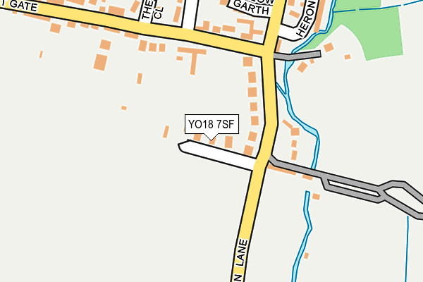 YO18 7SF map - OS OpenMap – Local (Ordnance Survey)