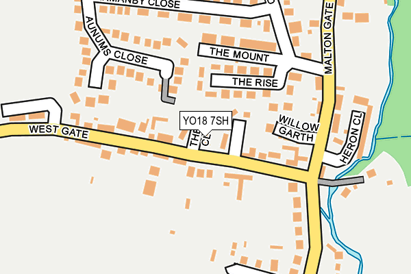 YO18 7SH map - OS OpenMap – Local (Ordnance Survey)