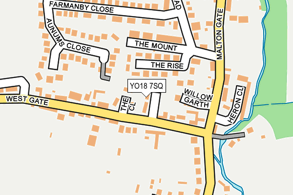 YO18 7SQ map - OS OpenMap – Local (Ordnance Survey)