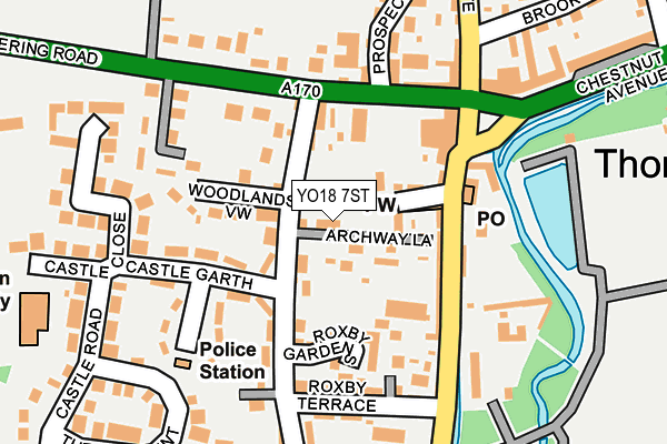 YO18 7ST map - OS OpenMap – Local (Ordnance Survey)