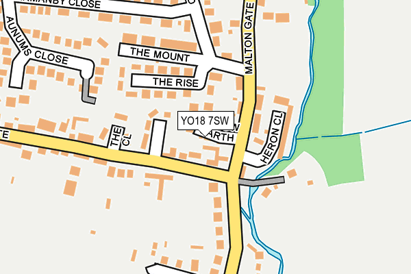 YO18 7SW map - OS OpenMap – Local (Ordnance Survey)