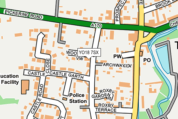YO18 7SX map - OS OpenMap – Local (Ordnance Survey)