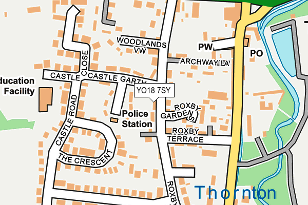 YO18 7SY map - OS OpenMap – Local (Ordnance Survey)