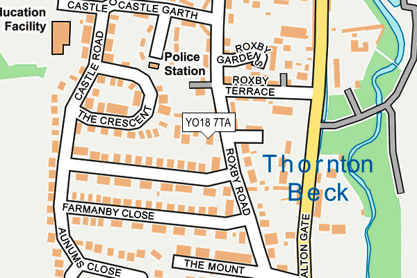 YO18 7TA map - OS OpenMap – Local (Ordnance Survey)