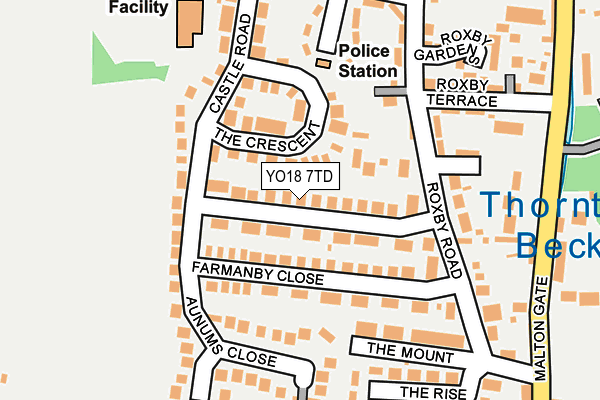 YO18 7TD map - OS OpenMap – Local (Ordnance Survey)