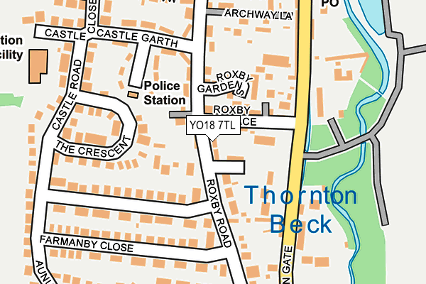 YO18 7TL map - OS OpenMap – Local (Ordnance Survey)