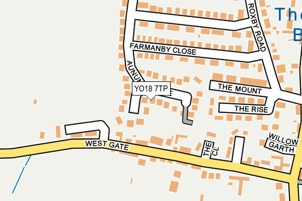 YO18 7TP map - OS OpenMap – Local (Ordnance Survey)