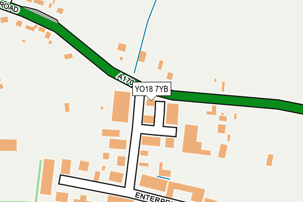 YO18 7YB map - OS OpenMap – Local (Ordnance Survey)