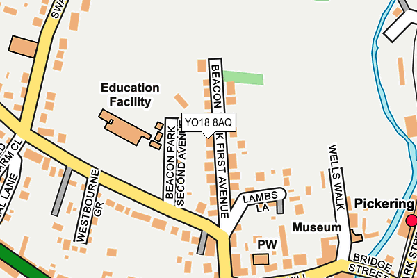 YO18 8AQ map - OS OpenMap – Local (Ordnance Survey)