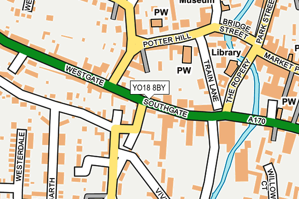 YO18 8BY map - OS OpenMap – Local (Ordnance Survey)