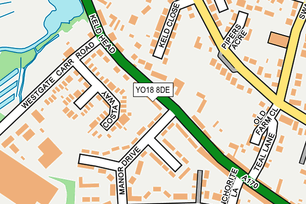 YO18 8DE map - OS OpenMap – Local (Ordnance Survey)