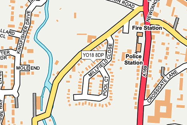 YO18 8DP map - OS OpenMap – Local (Ordnance Survey)