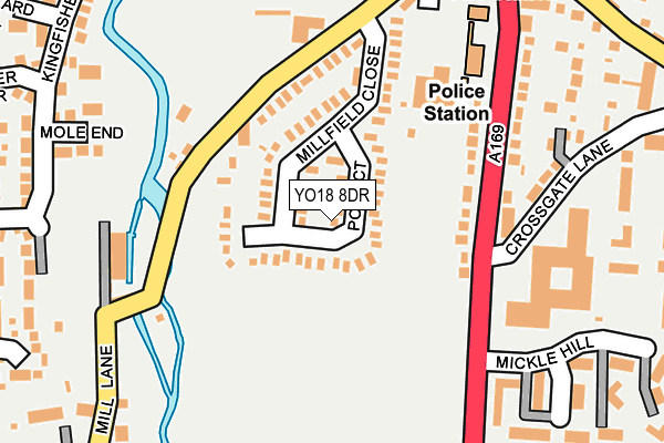 YO18 8DR map - OS OpenMap – Local (Ordnance Survey)