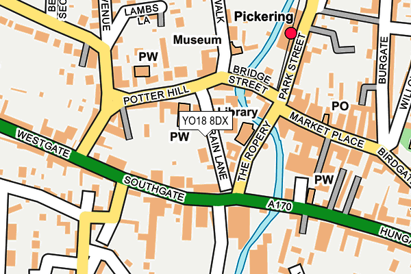 YO18 8DX map - OS OpenMap – Local (Ordnance Survey)