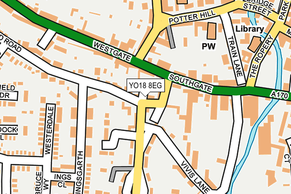 YO18 8EG map - OS OpenMap – Local (Ordnance Survey)