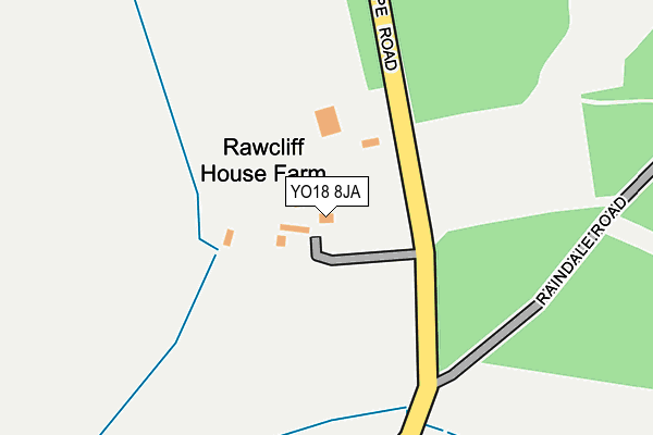 YO18 8JA map - OS OpenMap – Local (Ordnance Survey)
