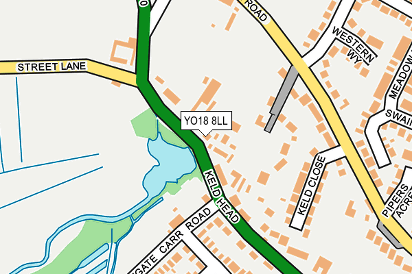 YO18 8LL map - OS OpenMap – Local (Ordnance Survey)