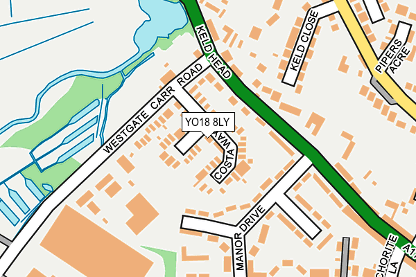 YO18 8LY map - OS OpenMap – Local (Ordnance Survey)