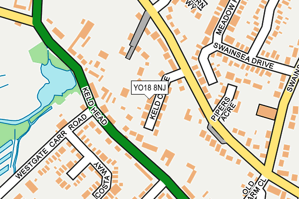 YO18 8NJ map - OS OpenMap – Local (Ordnance Survey)