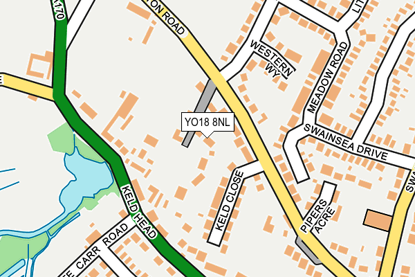 YO18 8NL map - OS OpenMap – Local (Ordnance Survey)