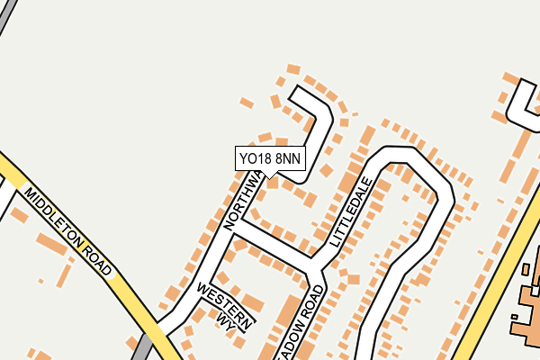 YO18 8NN map - OS OpenMap – Local (Ordnance Survey)
