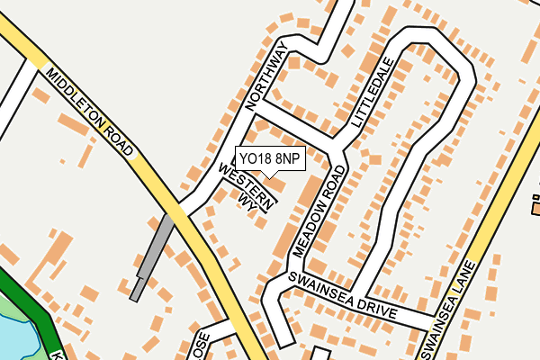 YO18 8NP map - OS OpenMap – Local (Ordnance Survey)