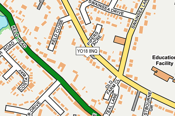 YO18 8NQ map - OS OpenMap – Local (Ordnance Survey)