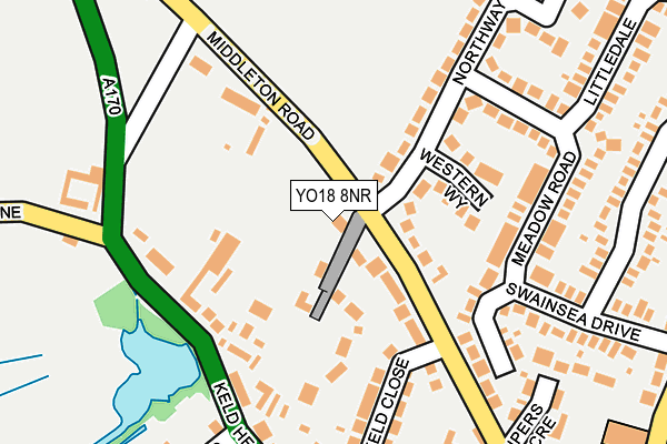 YO18 8NR map - OS OpenMap – Local (Ordnance Survey)