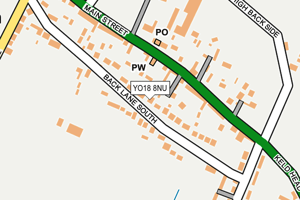 YO18 8NU map - OS OpenMap – Local (Ordnance Survey)