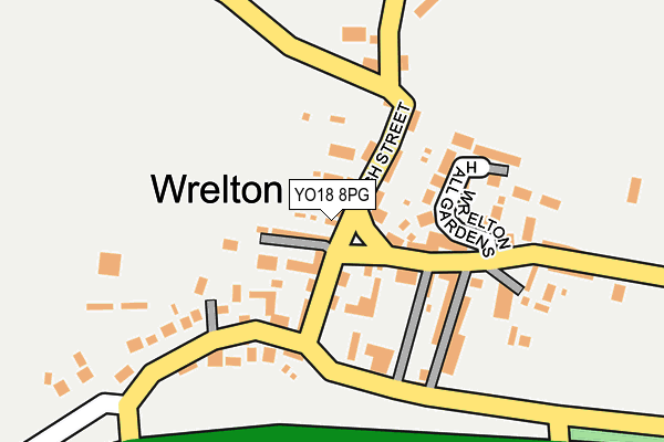 YO18 8PG map - OS OpenMap – Local (Ordnance Survey)