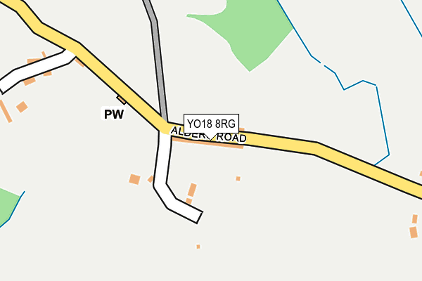 YO18 8RG map - OS OpenMap – Local (Ordnance Survey)