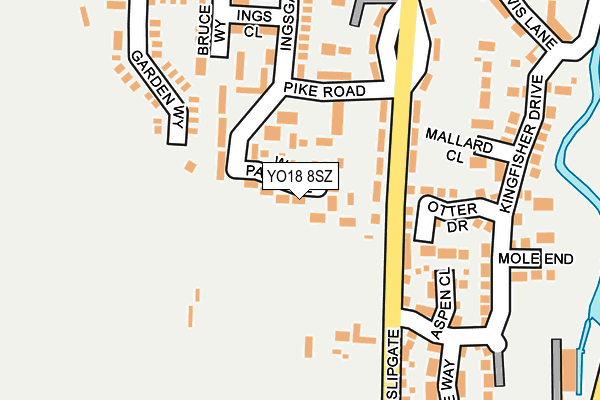 YO18 8SZ map - OS OpenMap – Local (Ordnance Survey)