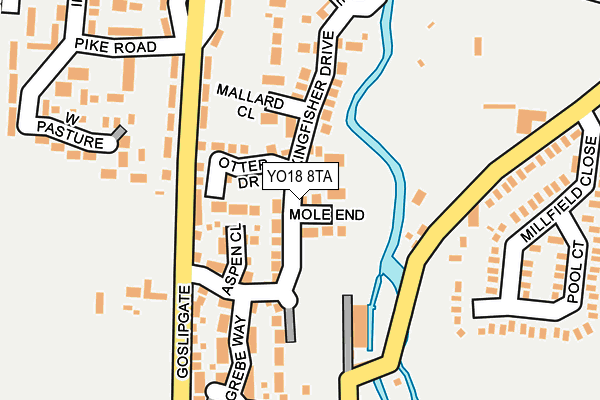 YO18 8TA map - OS OpenMap – Local (Ordnance Survey)