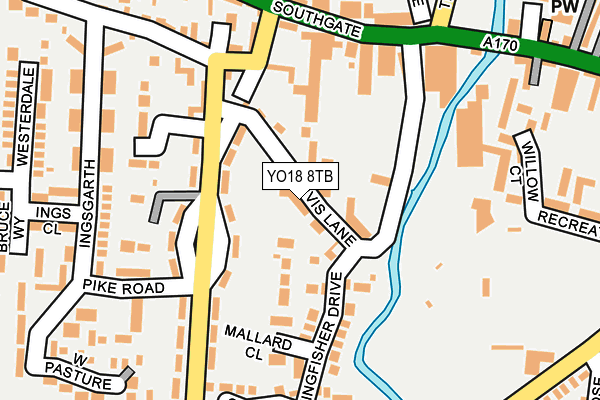 YO18 8TB map - OS OpenMap – Local (Ordnance Survey)