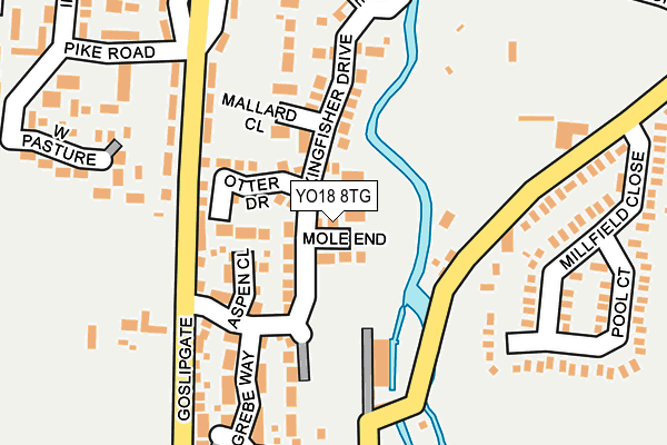YO18 8TG map - OS OpenMap – Local (Ordnance Survey)
