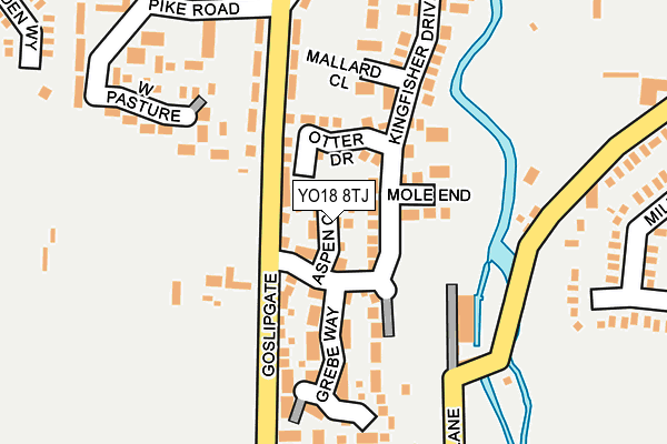 YO18 8TJ map - OS OpenMap – Local (Ordnance Survey)