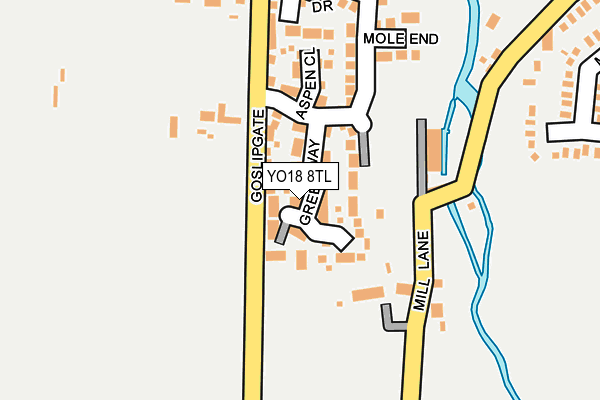 YO18 8TL map - OS OpenMap – Local (Ordnance Survey)
