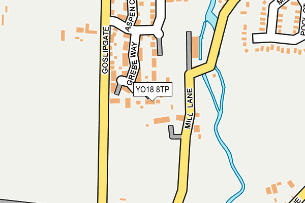 YO18 8TP map - OS OpenMap – Local (Ordnance Survey)