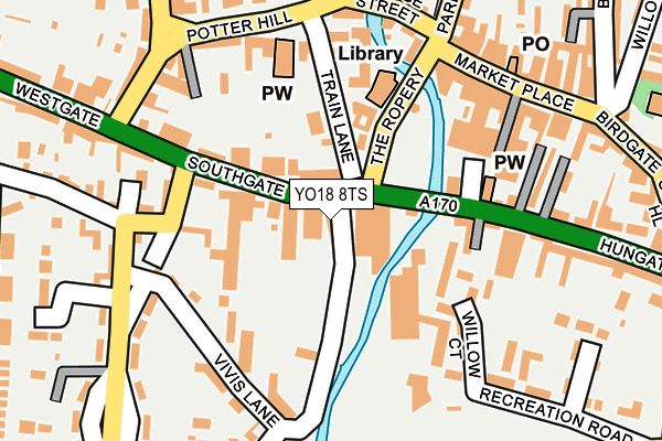 YO18 8TS map - OS OpenMap – Local (Ordnance Survey)