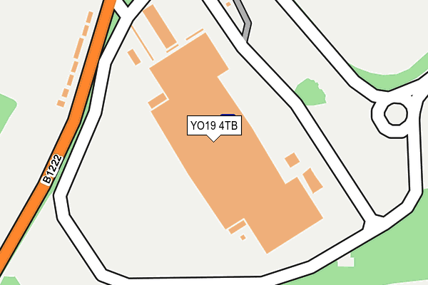 YO19 4TB map - OS OpenMap – Local (Ordnance Survey)