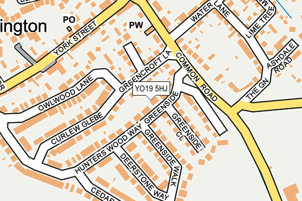 YO19 5HJ map - OS OpenMap – Local (Ordnance Survey)