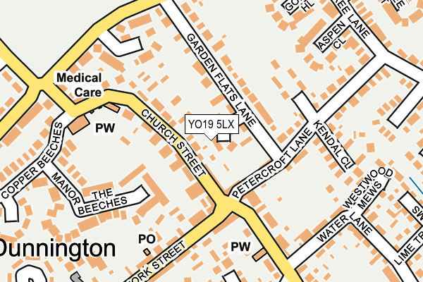 YO19 5LX map - OS OpenMap – Local (Ordnance Survey)