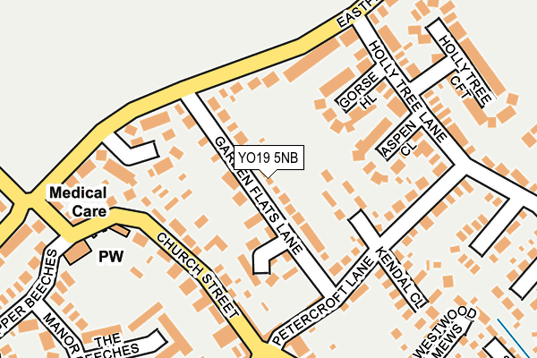 YO19 5NB map - OS OpenMap – Local (Ordnance Survey)