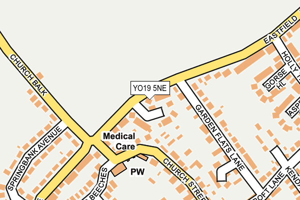 YO19 5NE map - OS OpenMap – Local (Ordnance Survey)